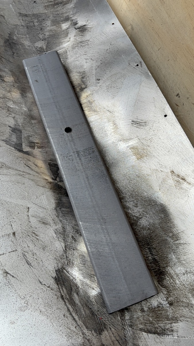 Bar stock after laser rust removal — bare metal