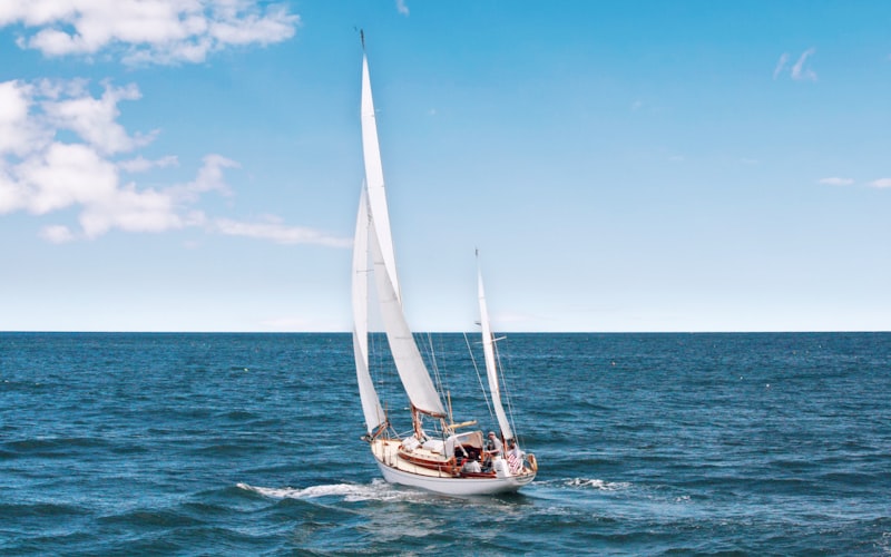 Sailboat on open water
