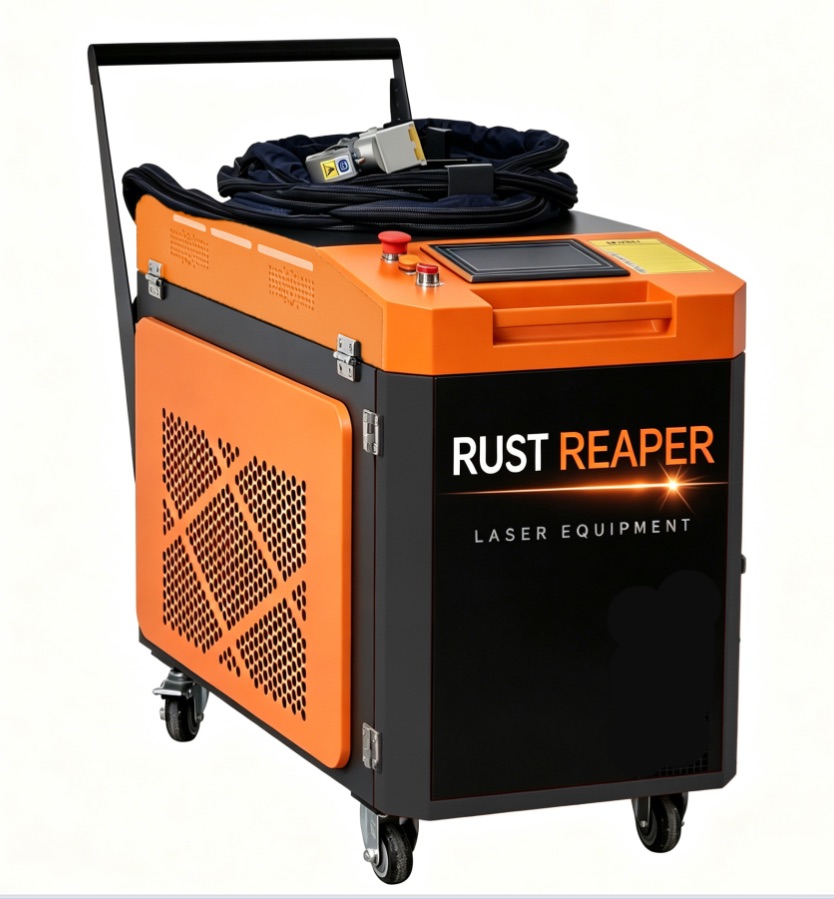 Rust Reaper™ Laser Cleaning Equipment - Orange and Black Industrial Machine